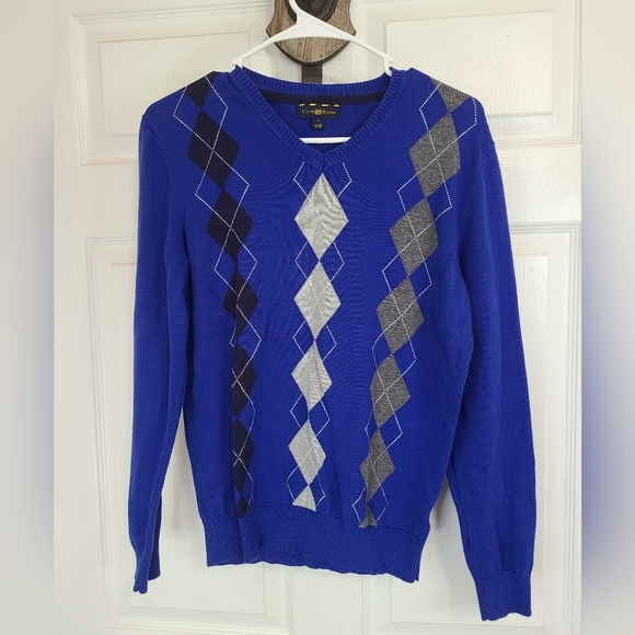 Club Room Men's Classic Long Sleeve Sweater, Size: Small Color: Blue - Picture 3 of 10